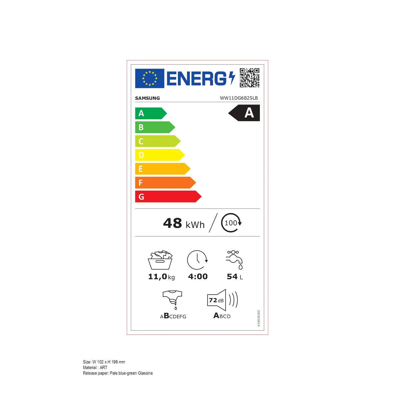 Samsung SuperSpeed 6000-serie WW11DG6B25LB Zwart