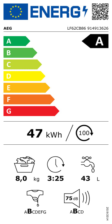 AEG LF62CB86 ProSense wasmachine