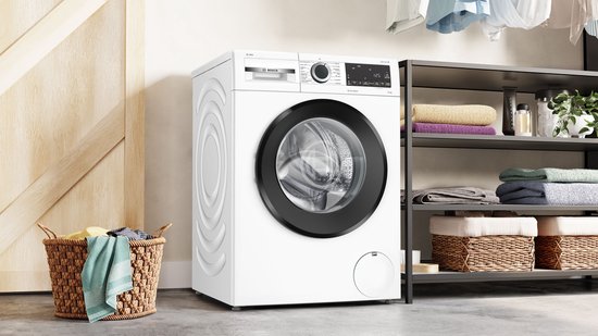 Bosch WGG244FONL - Serie 6 - Wasmachine met stoom - 9 kg - 1400 rpm - Automatisch doseren - Iron Assist: vermindert kreukels tot 50% - Energielabel A - Bespaar water met Active Water Plus
