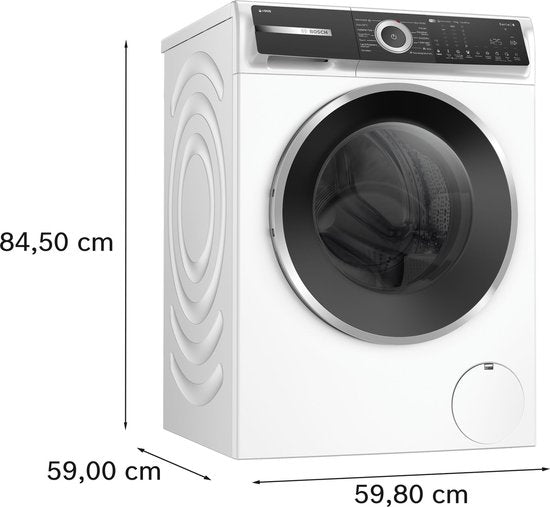 Bosch WGH246A7NL - Serie 6 - Wasmachine met stoom - 9 kg - 1600 rpm - Automatisch doseren - Home Connect - Iron Assist vermindert kreukels tot 50% - Energielabel A