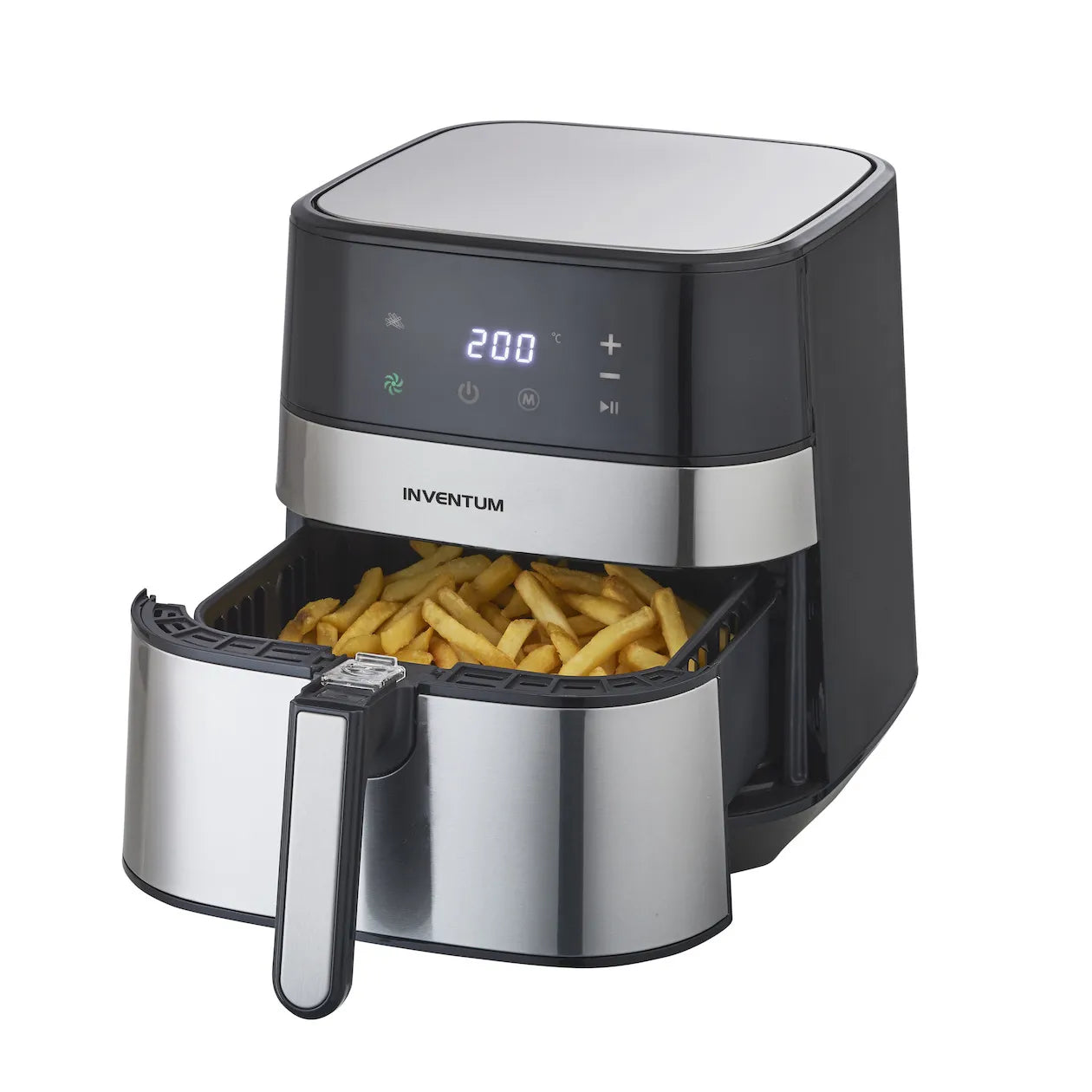 Inventum GF500HLD Airfryer - 5L - 1700W - Black/Stainless Steel - Frituurpan