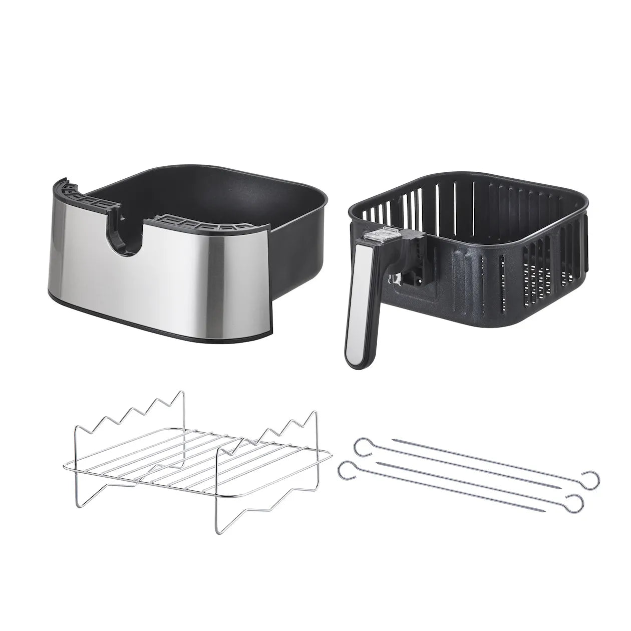 Inventum GF500HLD Airfryer - 5L - 1700W - Black/Stainless Steel - Frituurpan