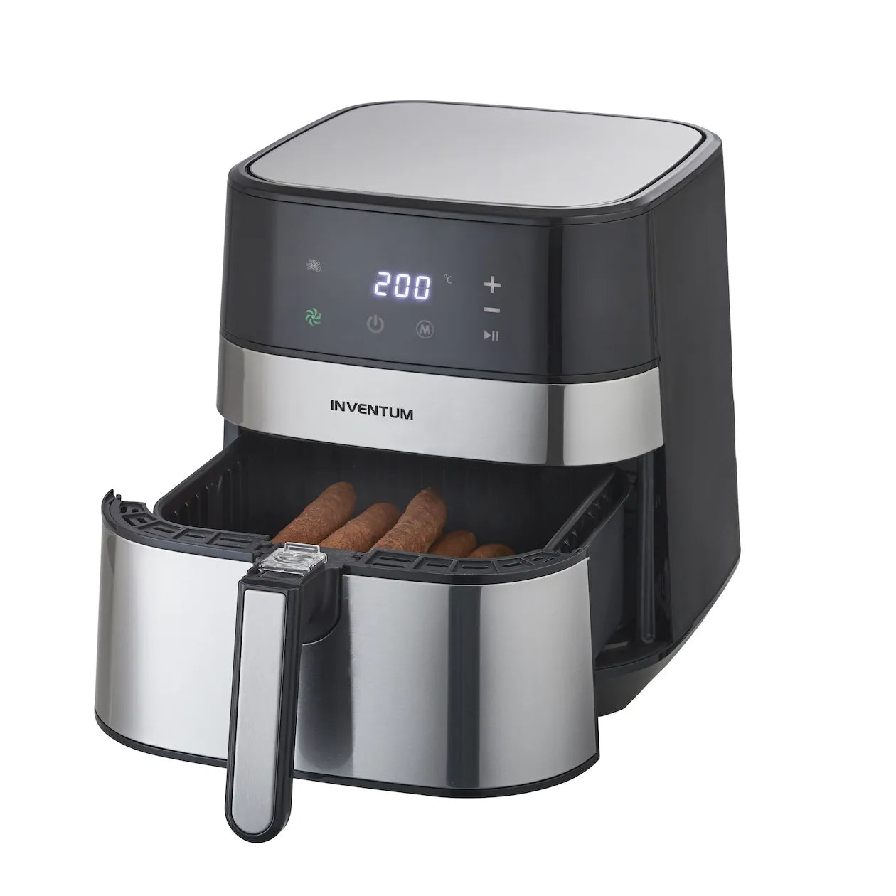 Inventum GF500HLD Airfryer - 5L - 1700W - Black/Stainless Steel - Frituurpan