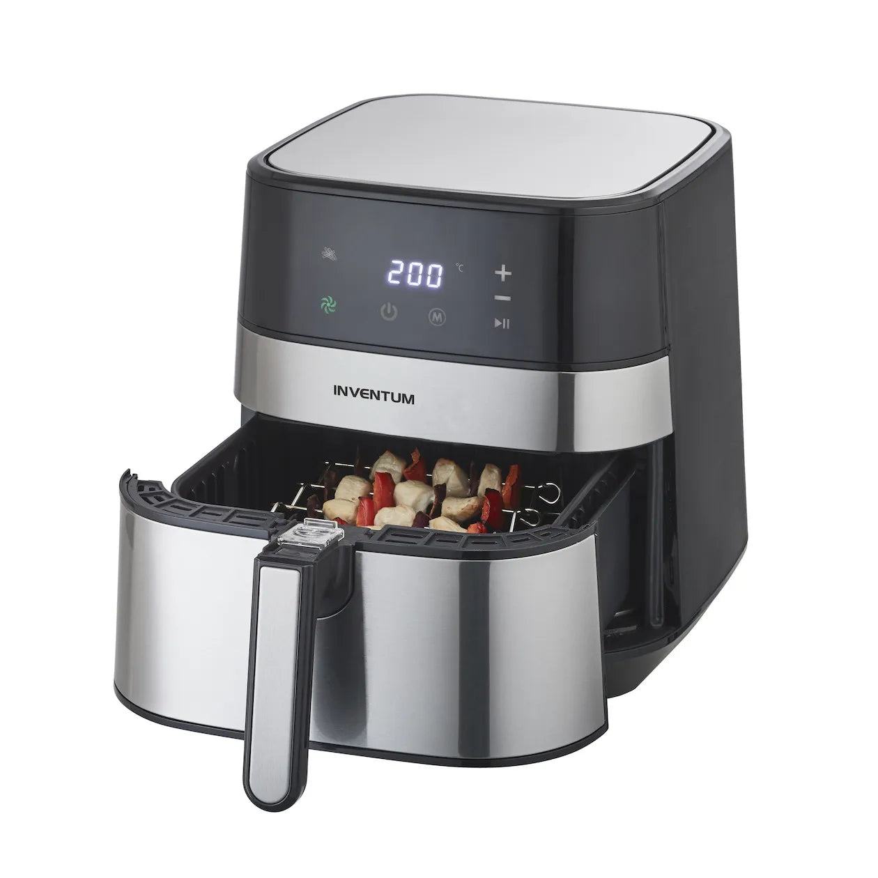 Inventum GF500HLD Airfryer - 5L - 1700W - Black/Stainless Steel - Frituurpan