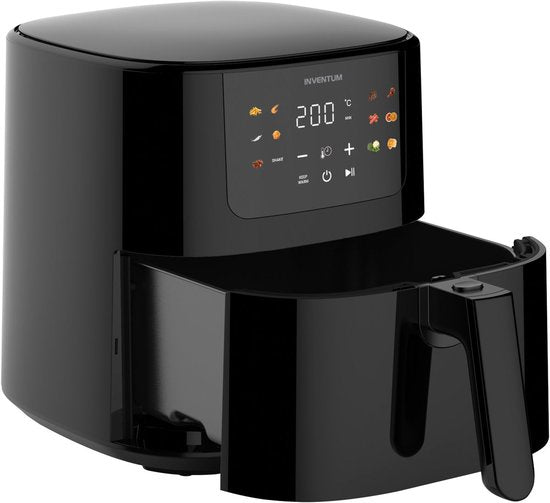 Inventum GF500HLDB - Airfryer - Hetelucht friteuse - 5 liter - 80 tot 200 graden - PFAS vrij - 1700 watt - Zwart
