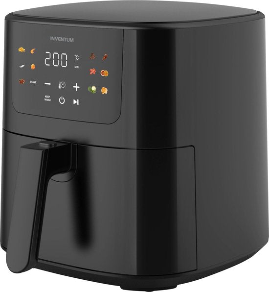 Inventum GF500HLDB - Airfryer - Hetelucht friteuse - 5 liter - 80 tot 200 graden - PFAS vrij - 1700 watt - Zwart