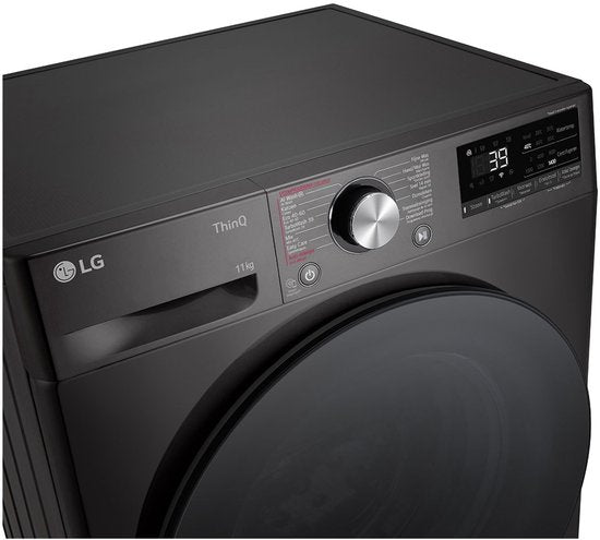 LG F4WR7011SYB wasmachine 11 kg met AI DD voor slimme stofverzorging - TurboWash 39 voor sneller wassen - hygiënisch wassen met stoom en ThinQ slimme bediening. Energieklasse A‑10%