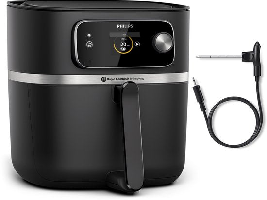 Philips 7000 Series Airfryer - Combi XXL Connected - HD9880/90 - Rapid CombiAir - 8.3L - Tot 6 personen - Met Voedselthermometer
