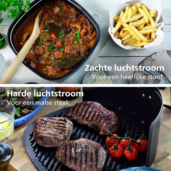 Philips 7000 Series Airfryer - Combi XXL Connected - HD9880/90 - Rapid CombiAir - 8.3L - Tot 6 personen - Met Voedselthermometer