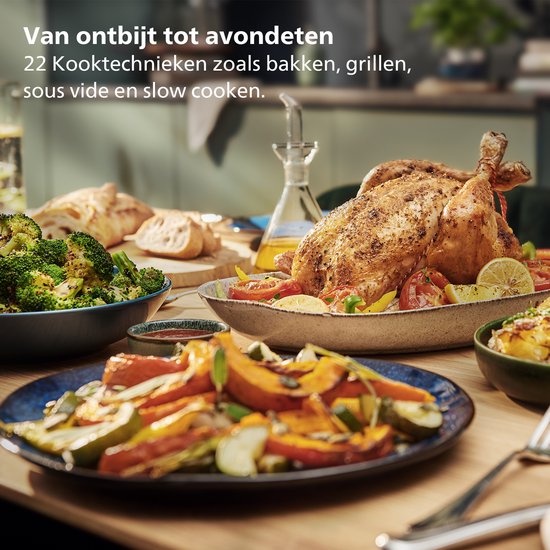 Philips 7000 Series Airfryer - Combi XXL Connected - HD9880/90 - Rapid CombiAir - 8.3L - Tot 6 personen - Met Voedselthermometer