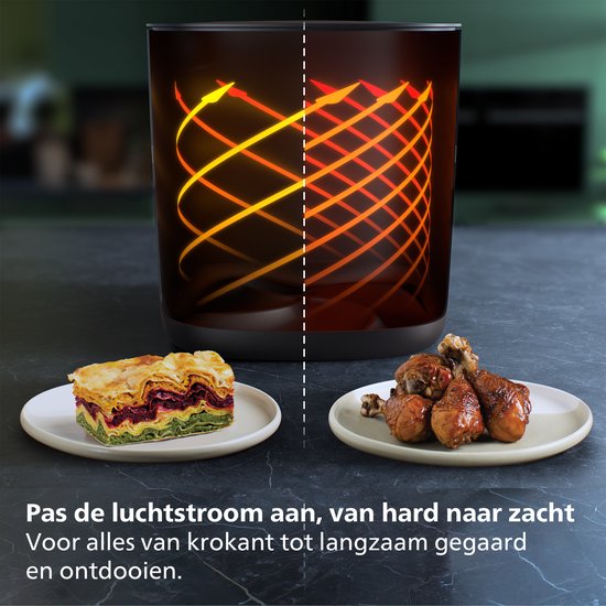 Philips 7000 Series Airfryer - Combi XXL Connected - HD9880/90 - Rapid CombiAir - 8.3L - Tot 6 personen - Met Voedselthermometer