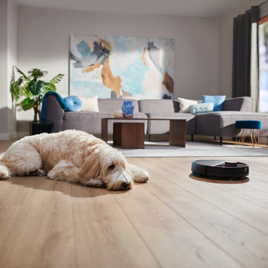 Philips HomeRun Aqua 7000 Series XU710001 - Robotstofzuiger met Dweilfunctie - Incl. Laadstation - Zwart  Goud - App Connected