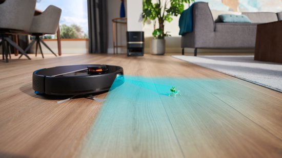 Philips HomeRun Aqua 7000 Series XU710001 - Robotstofzuiger met Dweilfunctie - Incl. Laadstation - Zwart  Goud - App Connected