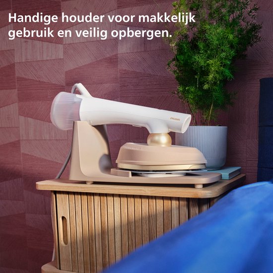 Philips OneTurn - GC21310 - Hybride stoomstrijkijzer & kledingstomer - Strijkijzer & Stomer in 1