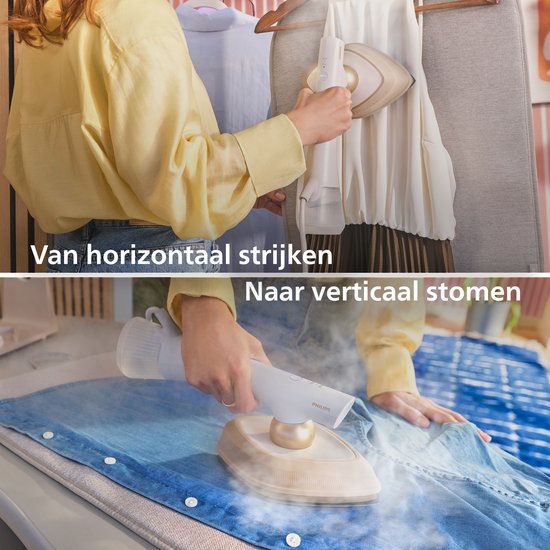 Philips OneTurn - GC21310 - Hybride stoomstrijkijzer & kledingstomer - Strijkijzer & Stomer in 1