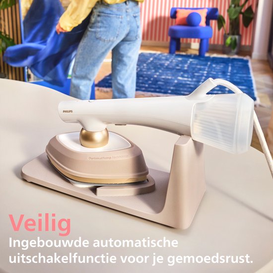Philips OneTurn - GC21310 - Hybride stoomstrijkijzer & kledingstomer - Strijkijzer & Stomer in 1