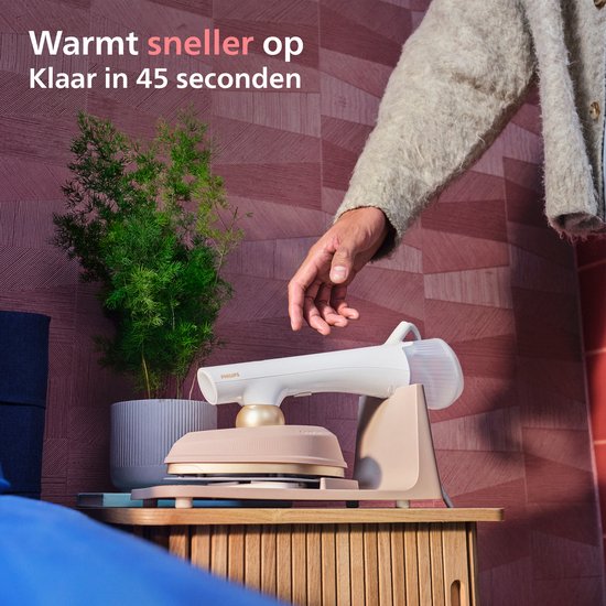 Philips OneTurn - GC21310 - Hybride stoomstrijkijzer & kledingstomer - Strijkijzer & Stomer in 1