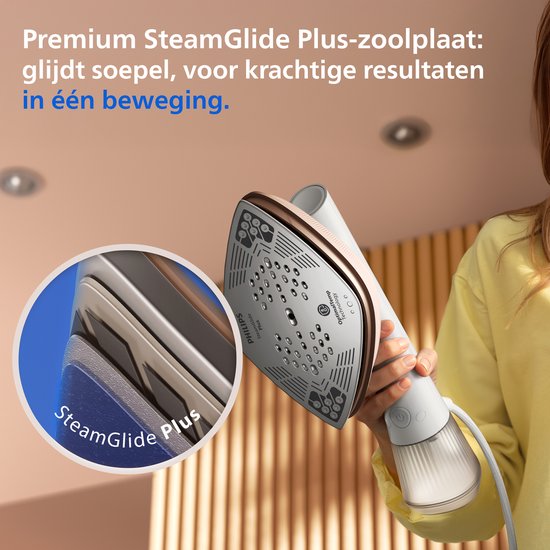 Philips OneTurn - GC21310 - Hybride stoomstrijkijzer & kledingstomer - Strijkijzer & Stomer in 1