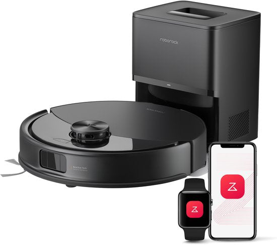 Roborock Q10 S5+ Robotstofzuiger en Dweil met Zelflediging– Zuigkracht van 10000 Pa–Vibrerende dweilpads– Handsfree Reinigen tot 7 Weken– Dubbel Anti-klitontwerp– Automatisch dweilen– Obstakelvermijding–Zwart–S8 Plus Upgrade