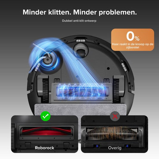 Roborock Q10 S5+ Robotstofzuiger en Dweil met Zelflediging– Zuigkracht van 10000 Pa–Vibrerende dweilpads– Handsfree Reinigen tot 7 Weken– Dubbel Anti-klitontwerp– Automatisch dweilen– Obstakelvermijding–Zwart–S8 Plus Upgrade