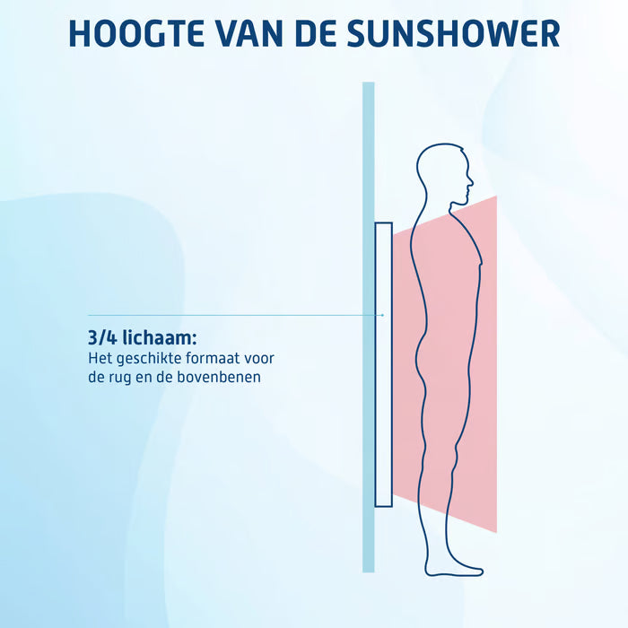 Sunshower Combi opbouw hoek met infrarood en UV-licht black
