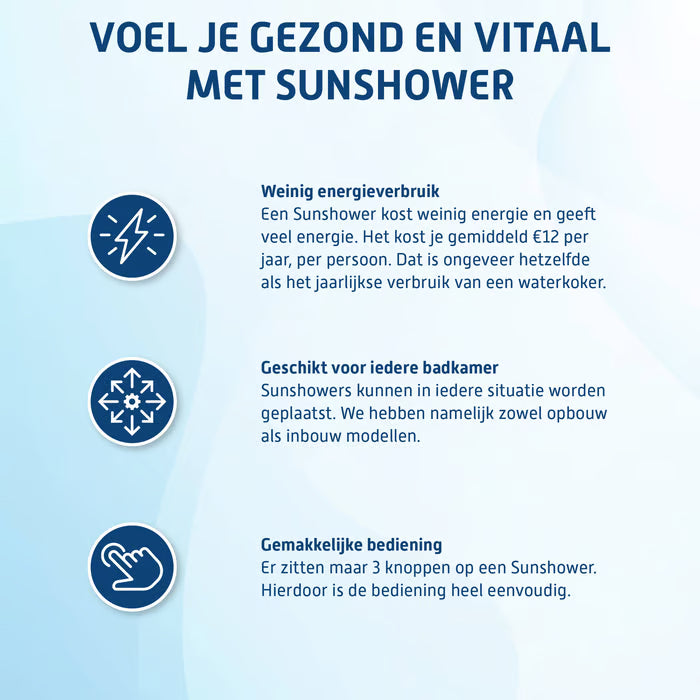 Sunshower Combi opbouw hoek met infrarood en UV-licht black