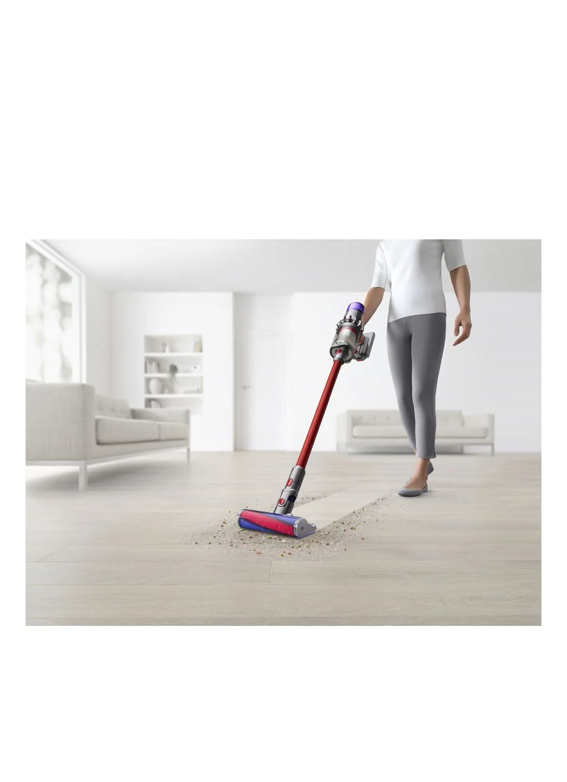 Dyson V11 Fluffy steelstofzuiger - nikkel / rood