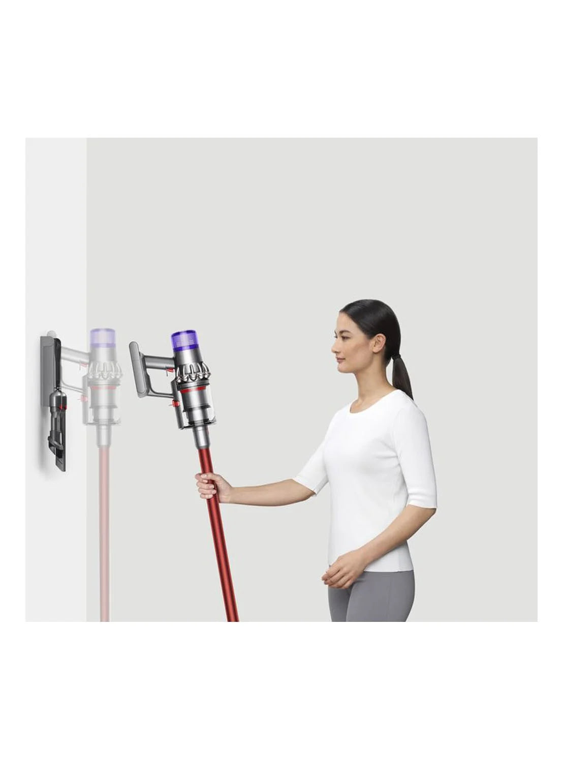 Dyson V11 Fluffy steelstofzuiger - nikkel / rood